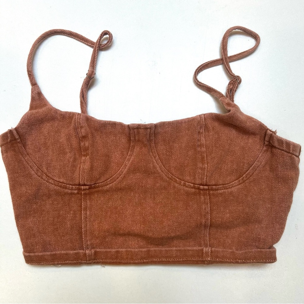 Rust Brown Crop Top